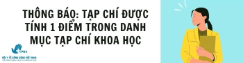 Thông báo: Tạp chí được tính 1 điểm trong danh mục tạp chí khoa học
